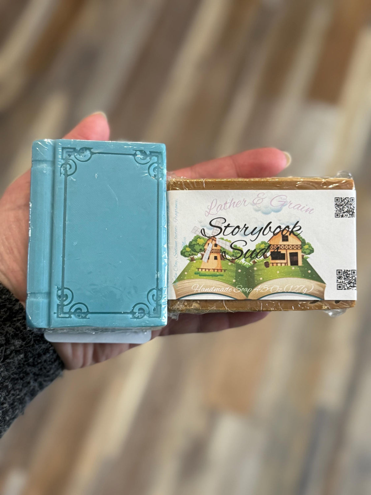 Storybook Suds Book Shaped Soap. Scented in Library or Evening Stroll. Made with Tallow and Goat Milk
