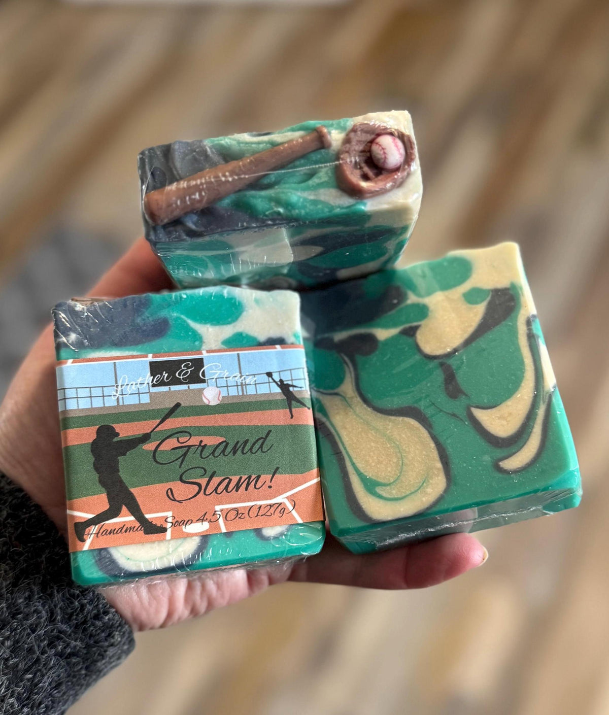 Grand Slam Baseball Soap – Tallow, Goat Milk, Shave & Haircut Scent