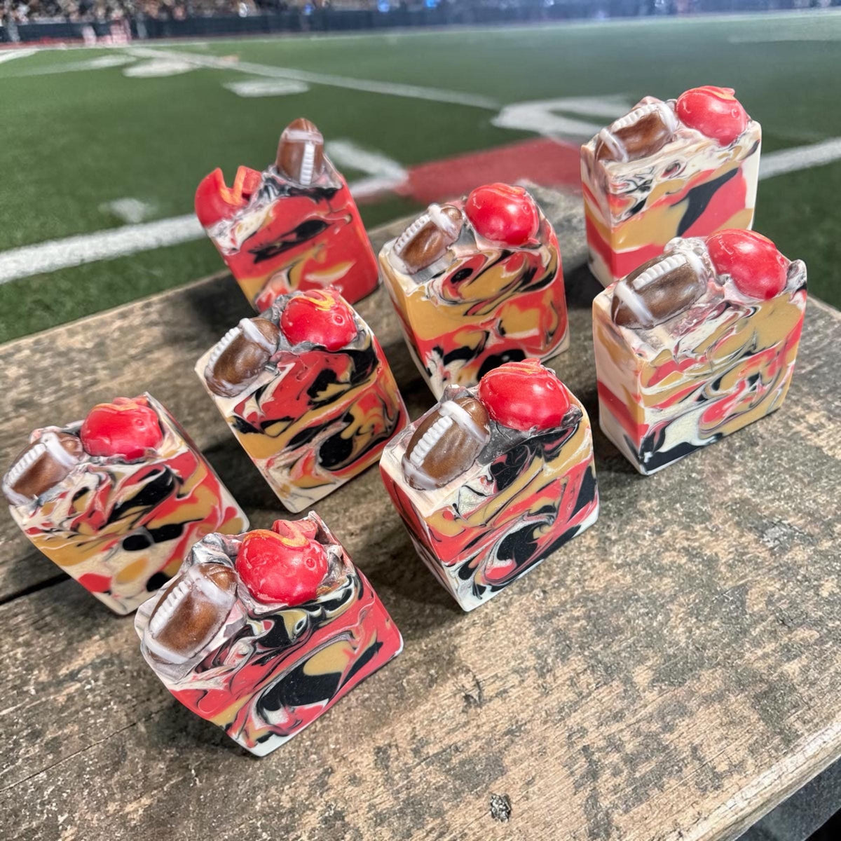 12’s Football Handmade Soap – Scented in Driftwood Island ~ Great Sports Fan Gift!