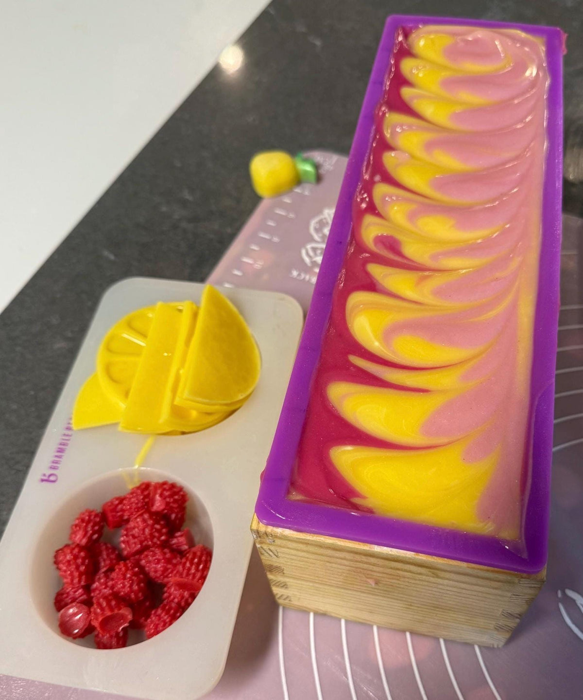Raspberry Lemonade Soap made with Tallow and Goat Milk -Handmade- Small Batch- Cold Process