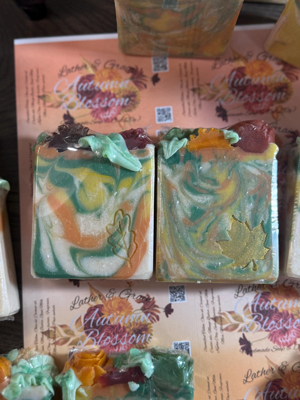 Autumn Blossom Bar Soap- Scented in Dark Elegance or Autumn Moon Made with Tallow and Goat Milk