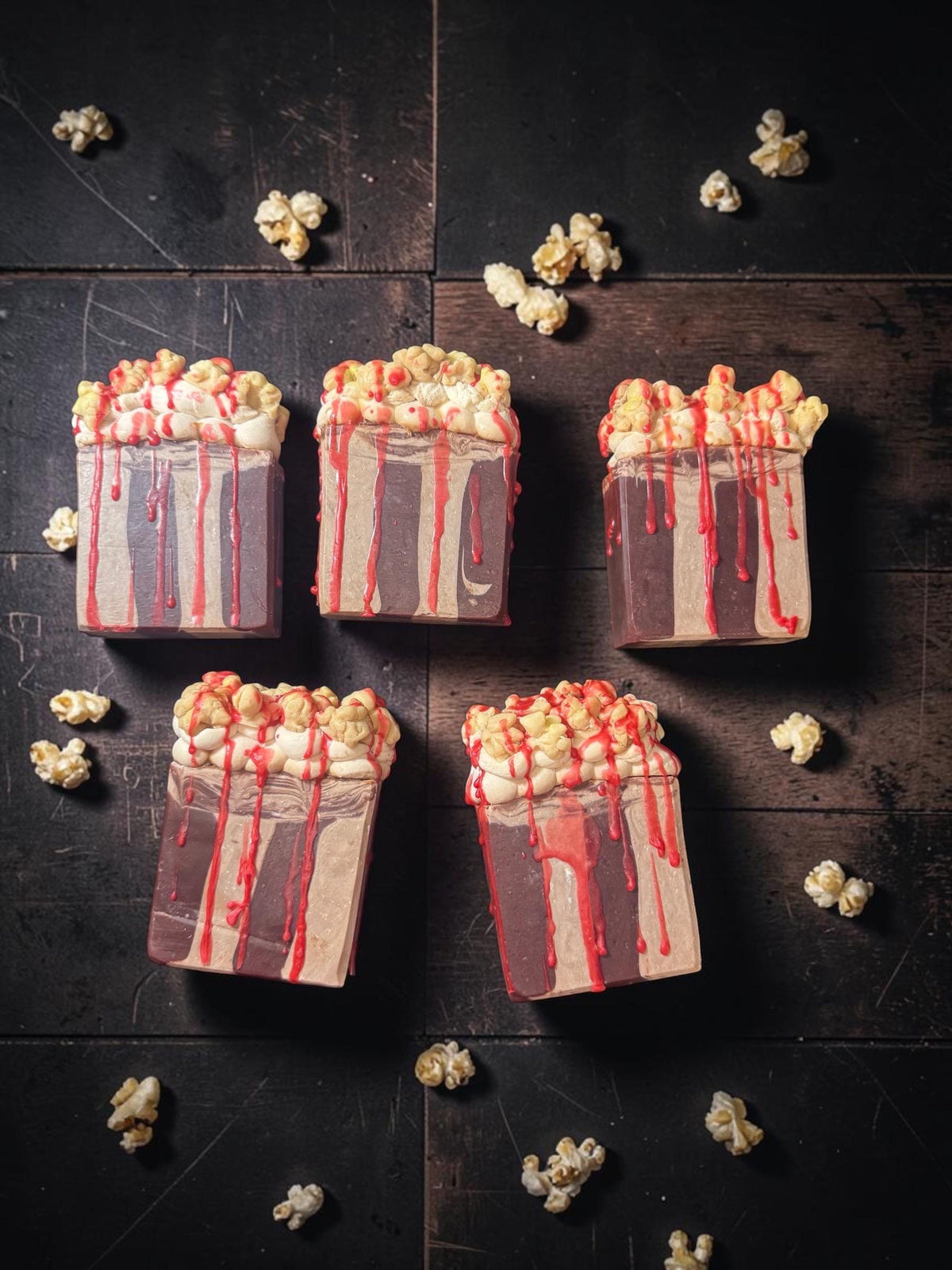 Killer Space Corn- Popcorn Themed and Scented Soap. Handmade with Tallow. Unique Spooky Gift for Horror Movie Buffs