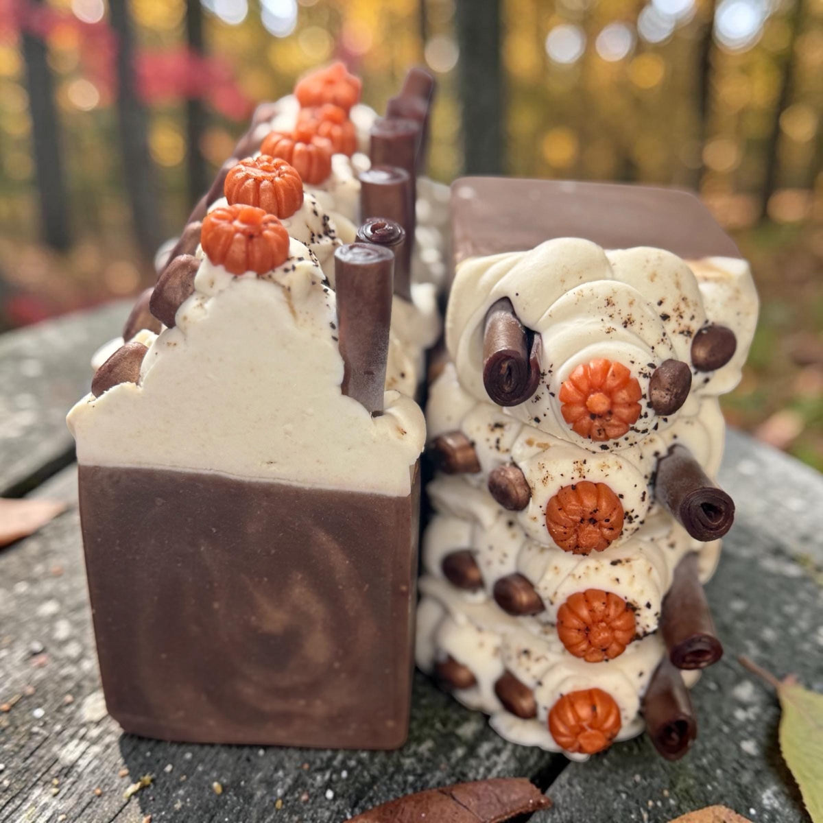 Peppermint Cocoa Bar Soap , Made with Tallow and Goat Milk. Great Christmas Stocking Stuffer