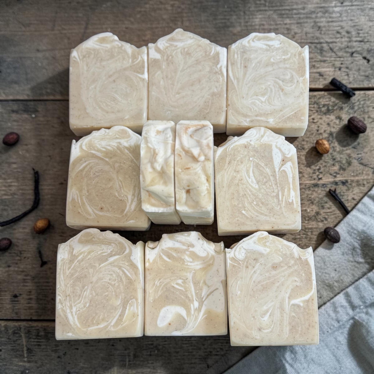 Madagascar Vanilla Bean Buttercream- Goat Milk Soap: Artisan made , Last 2 Bars Color Change Discount!