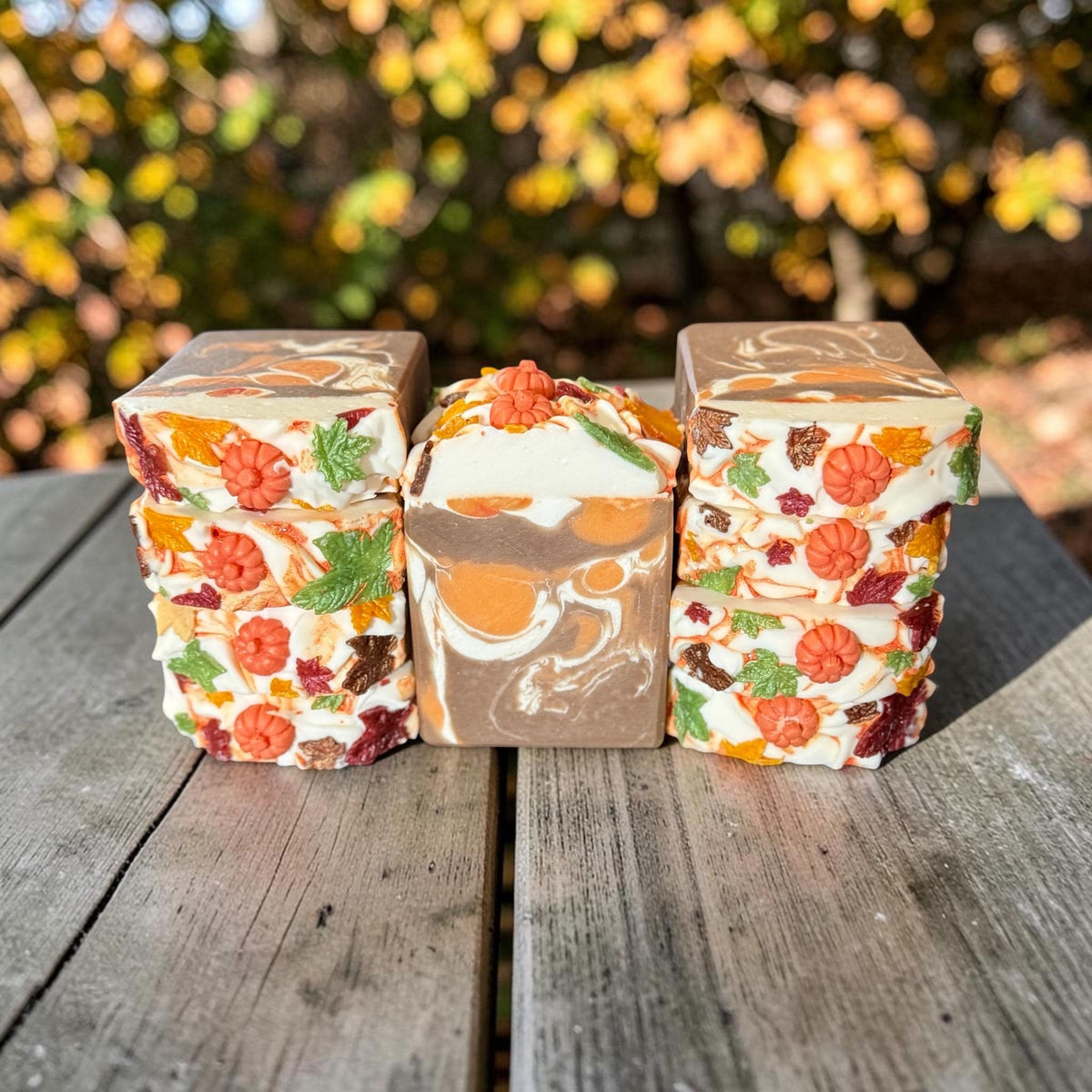 Monster Mash Bar Soap , Scented in Caramel Apple- Super Cute Frankenstein Themed - Made with Tallow and Goat Milk