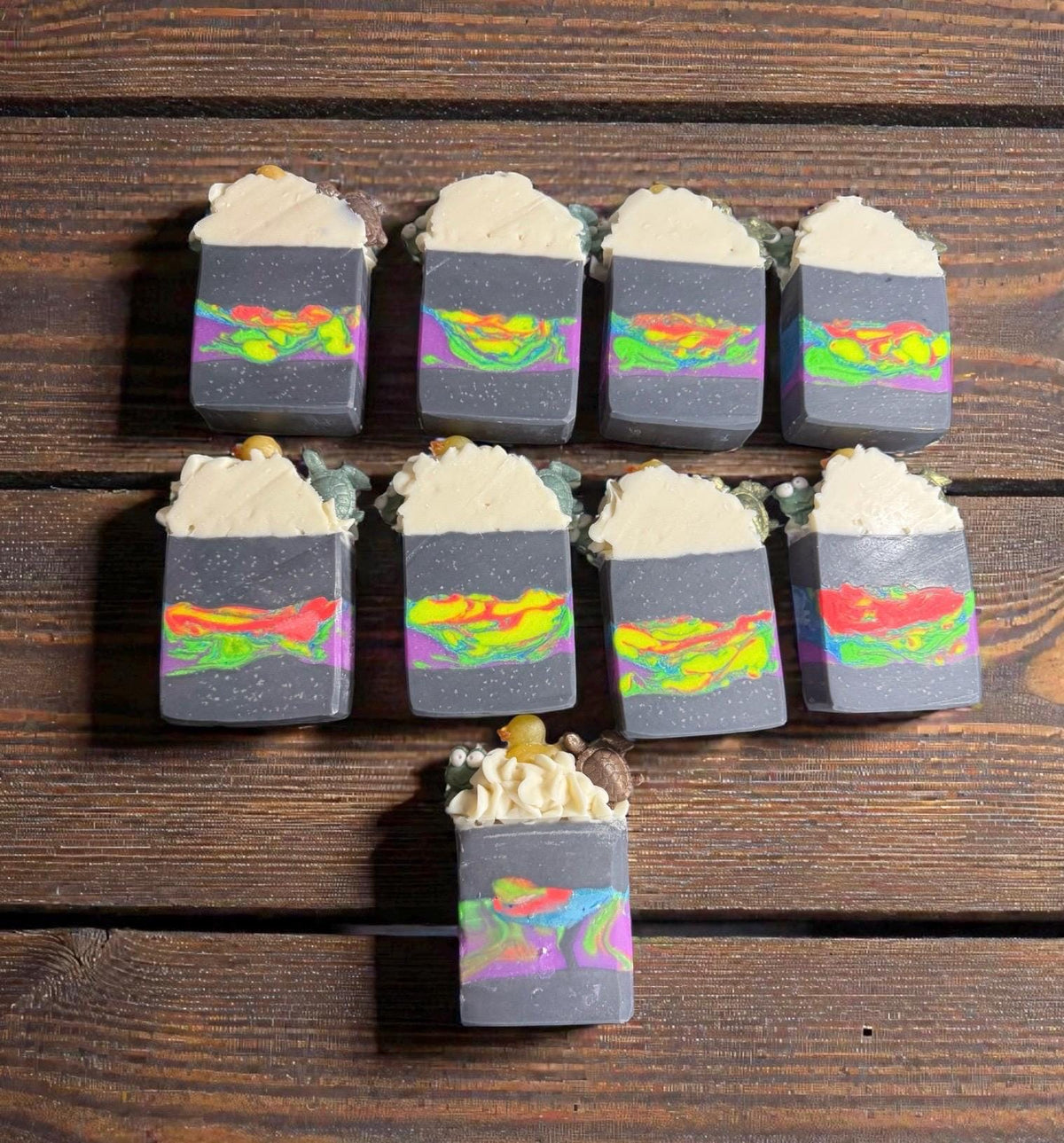FDT!! Frog, Duck, Turtle Bar Soap made with Tallow and Goat Milk Scented in Black Raspberry Vanilla