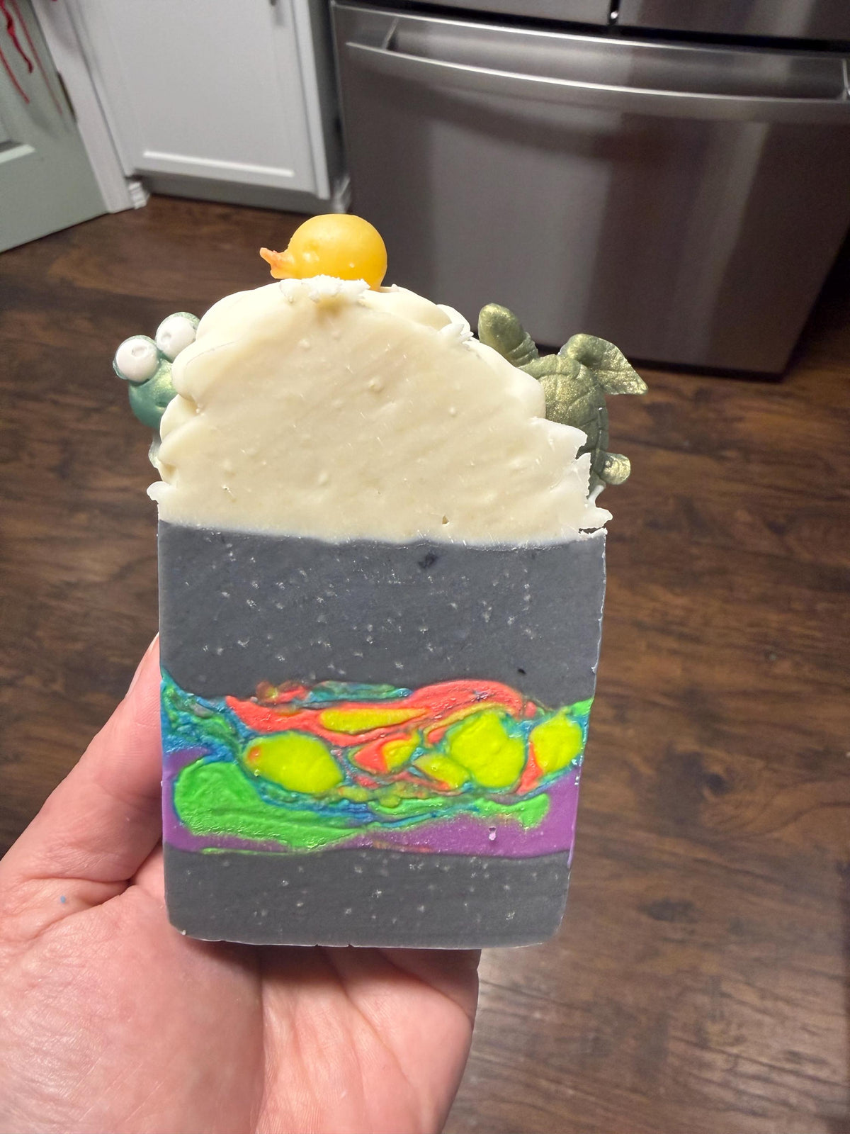 FDT!! Frog, Duck, Turtle Bar Soap made with Tallow and Goat Milk Scented in Black Raspberry Vanilla