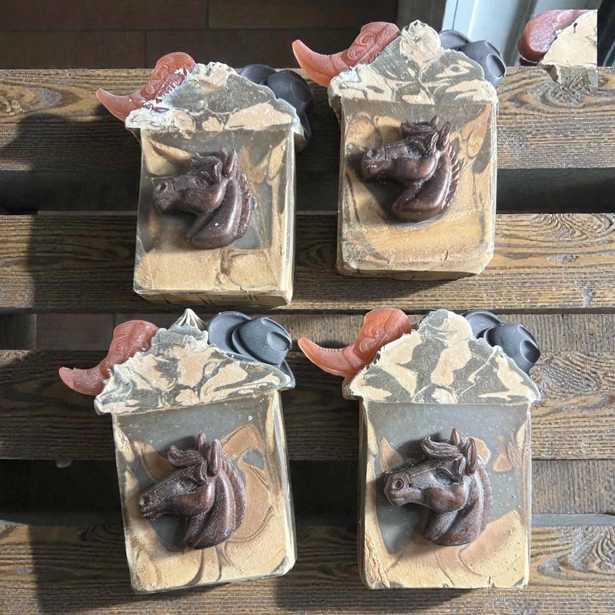 Cowboy/ Cowgirl themed Wild Mustang Soap. Handmade with Tallow