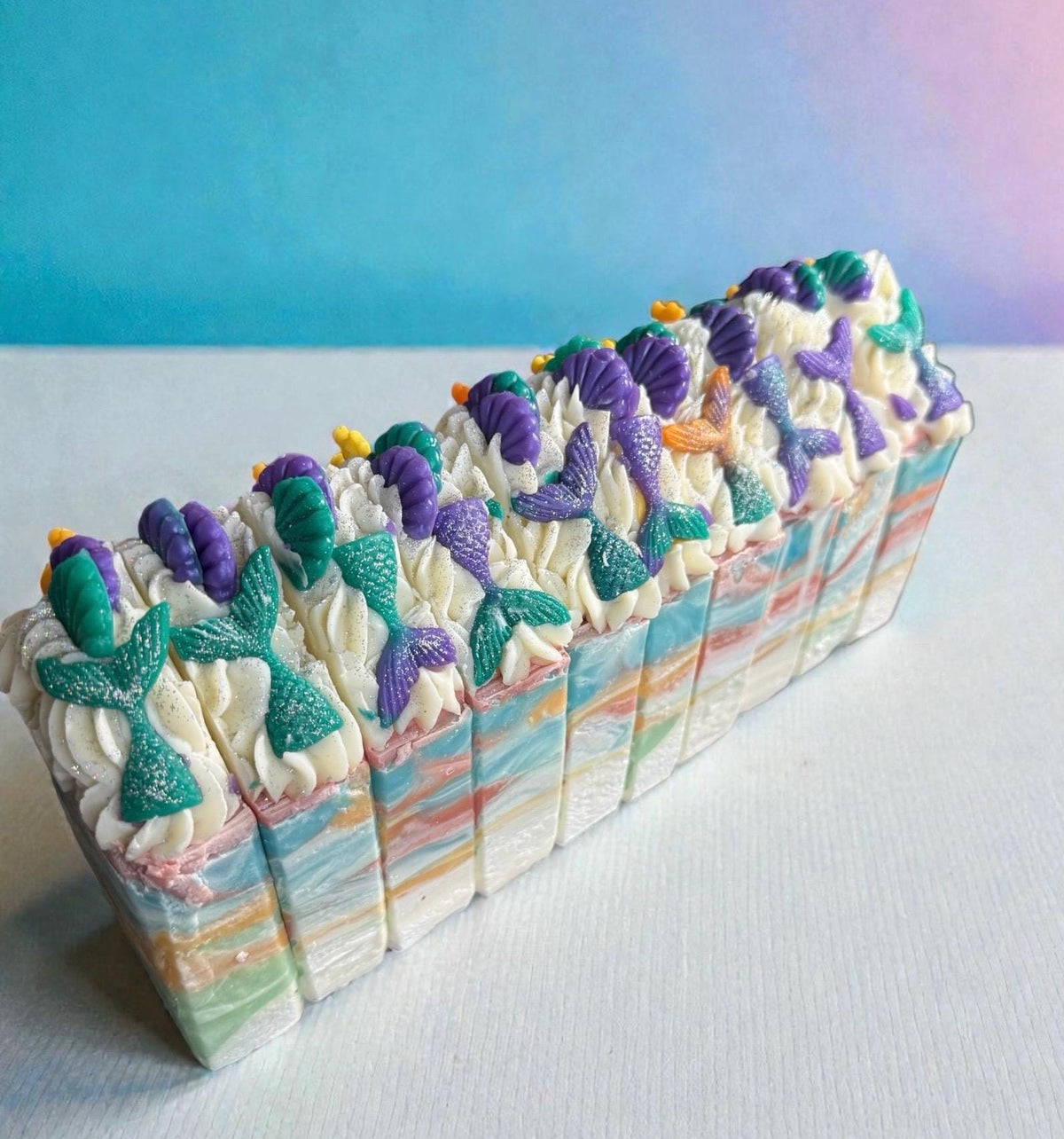 Under the Sea-Mermaid Bar Soap ~ Made with Tallow and Goat Milk -Scented in Volcano Beach