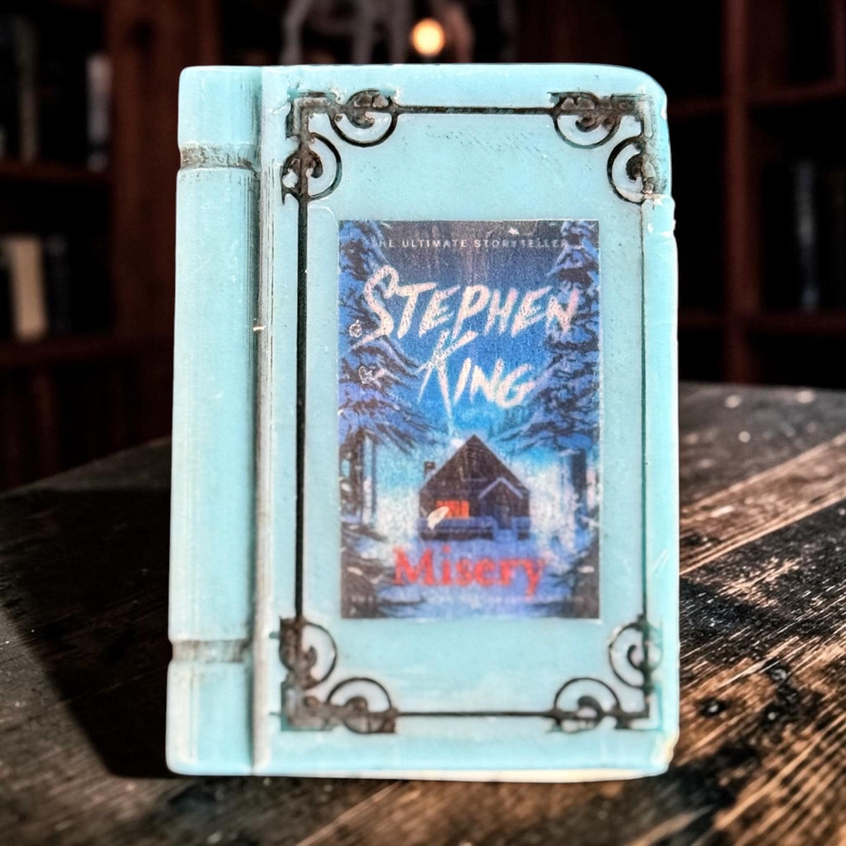 Classic Horror Book Shaped Soap. Scented in Library or Evening Stroll. Made with Tallow and Goat Milk