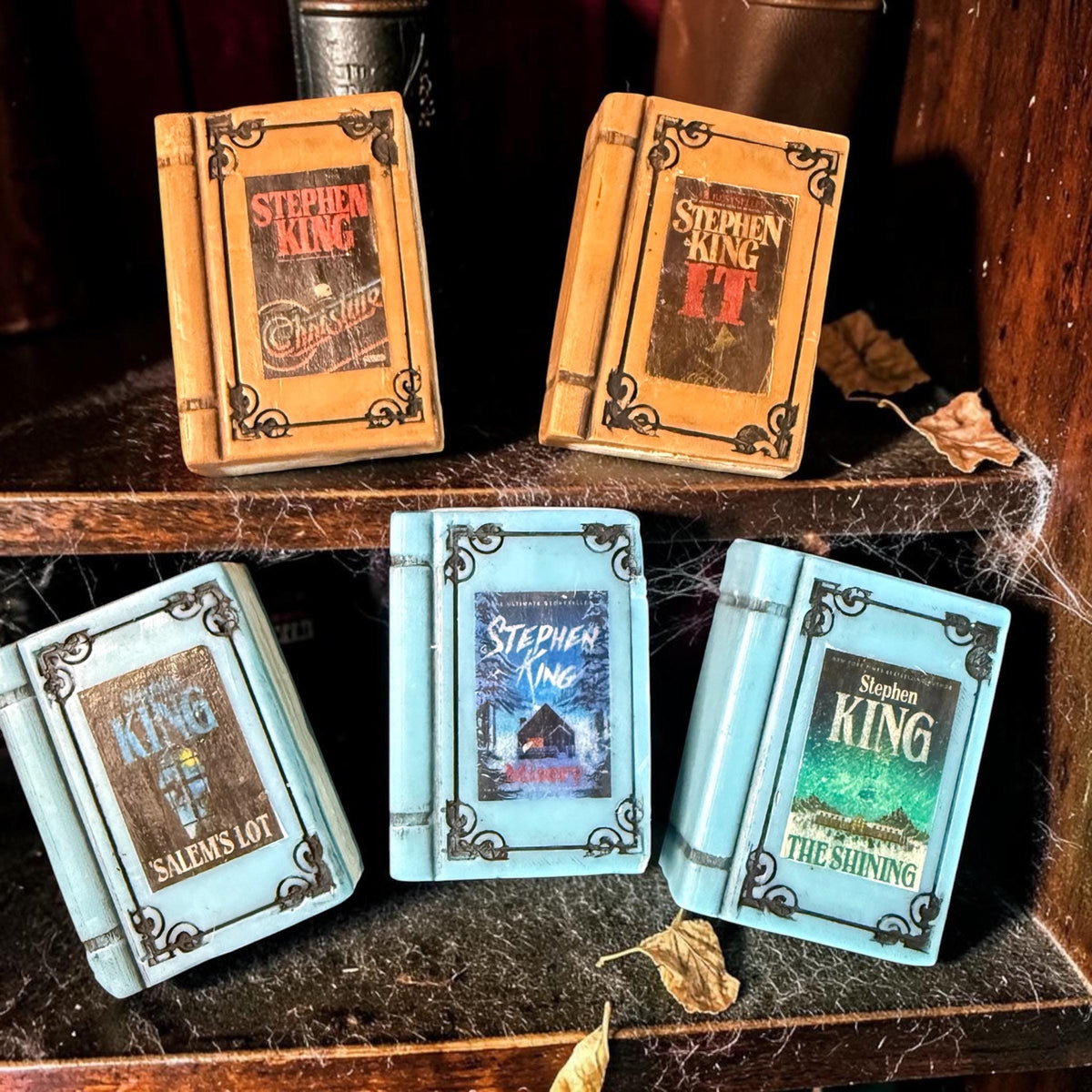 Classic Horror Book Shaped Soap. Scented in Library or Evening Stroll. Made with Tallow and Goat Milk