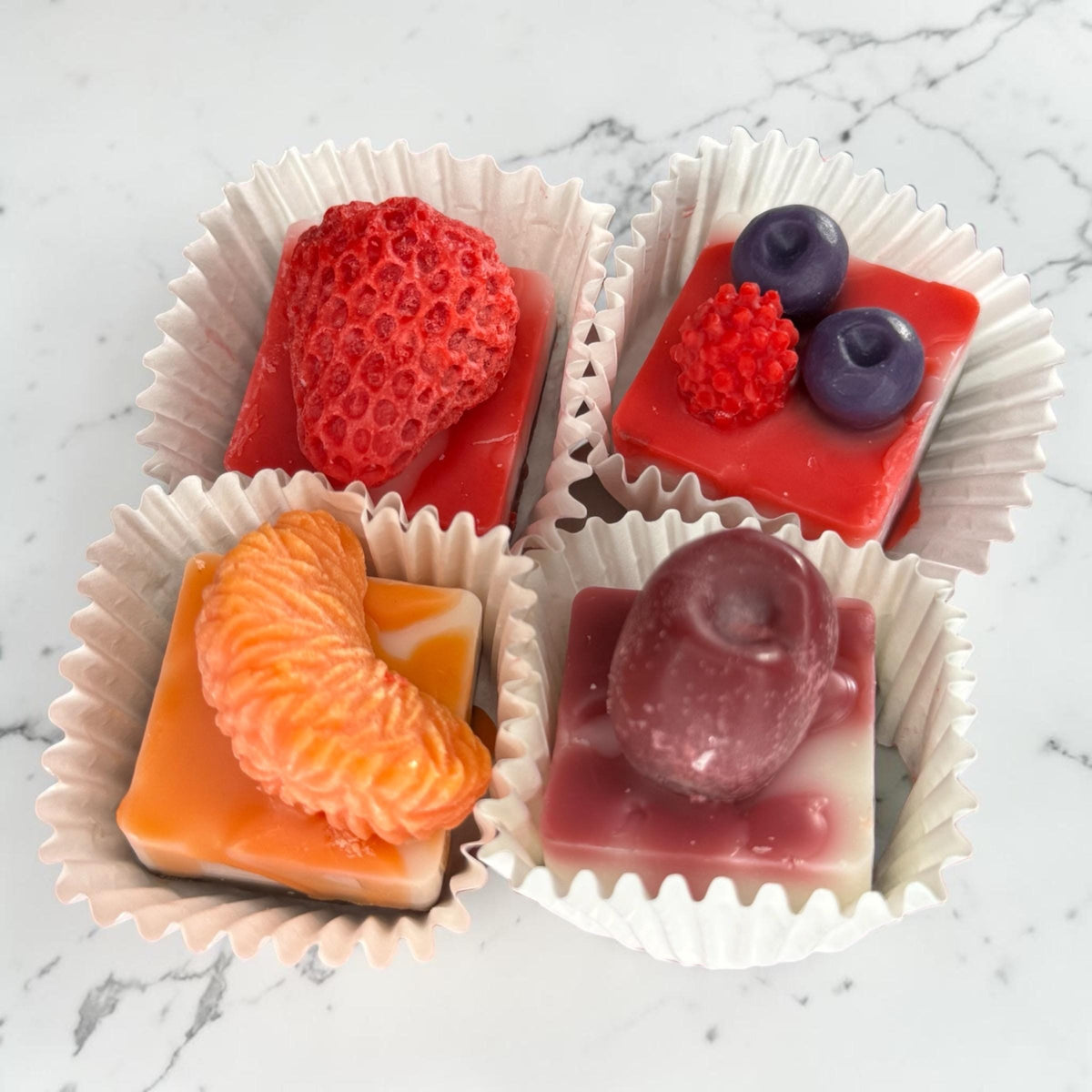 Bite Size Cheesecake Wax Melts: Mixed Shape Tarts- Long Lasting Summer Scents