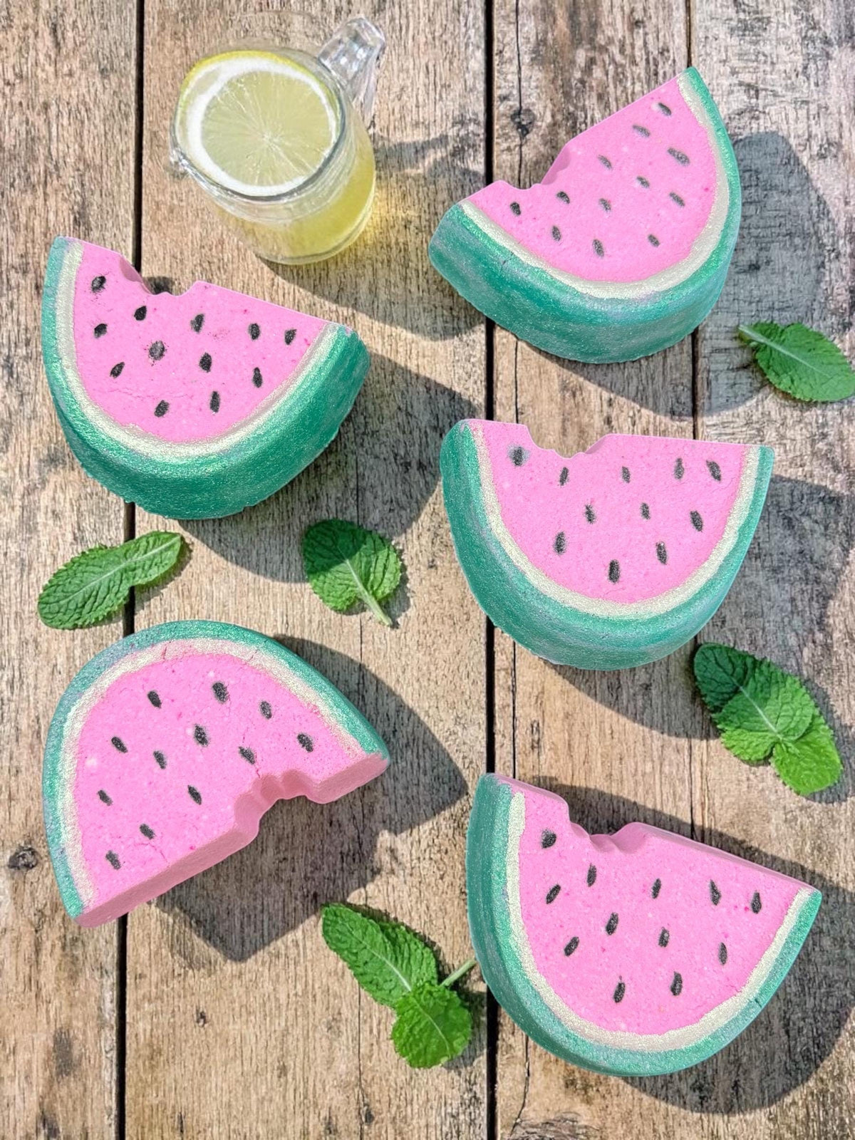 Watermelon Sugar Bath Bomb – Hand Pressed Summertime Relaxation