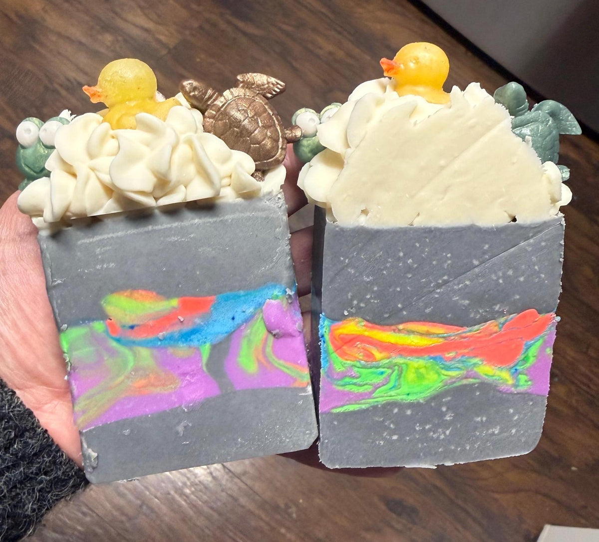 FDT!! Frog, Duck, Turtle Bar Soap made with Tallow and Goat Milk Scented in Black Raspberry Vanilla