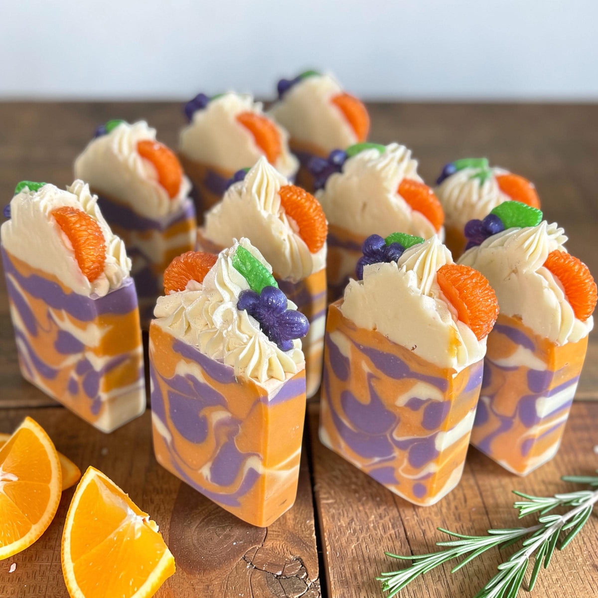 Clementine Lavender Soap – Tallow, Goat Milk, Cold Process Bar