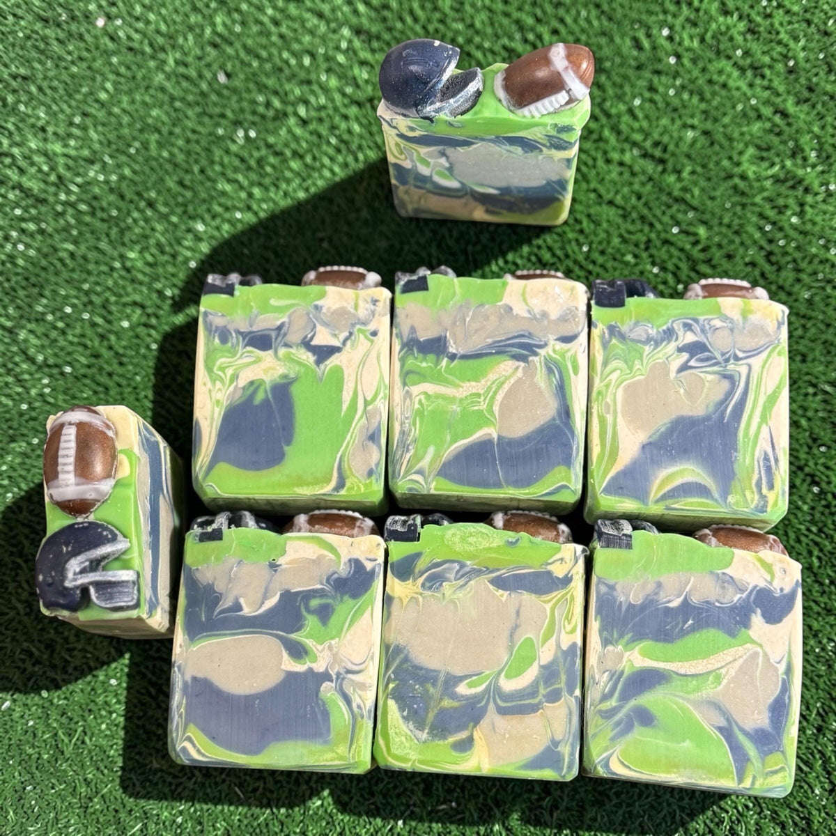 12’s Football Handmade Soap – Scented in Driftwood Island ~ Great Sports Fan Gift!