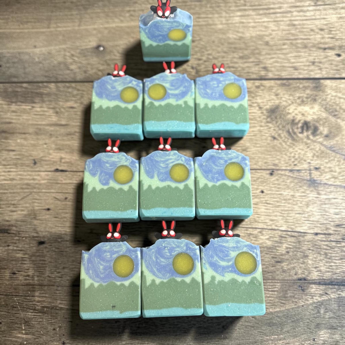 Mothman Themed Soap. Lamplight Lather- Scented in Crystal Surf. Made with Tallow and Goat Milk