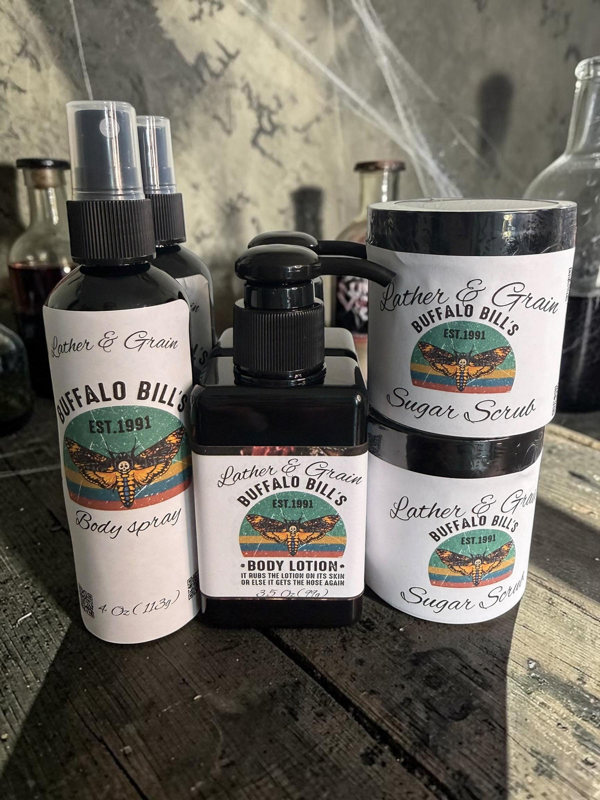 Horror Themed Moisturizing Body Spray, Many Scary, Serial Killer Movie Characters-