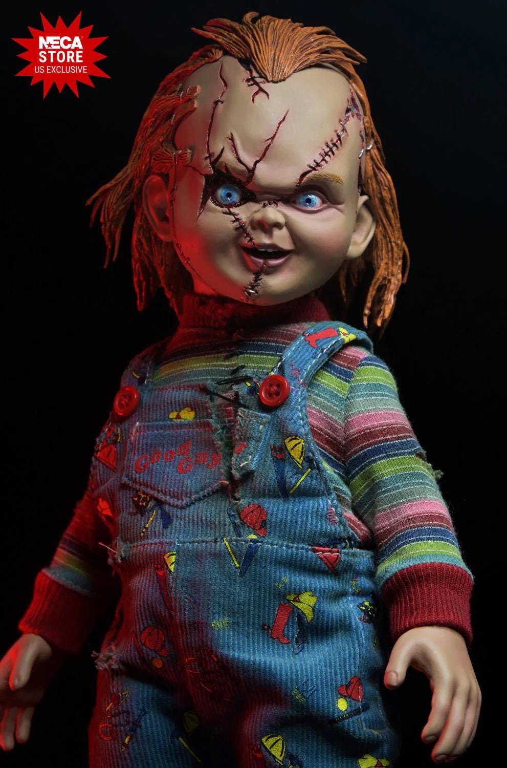 Wanna Play? - Chucky Themed Horror Slasher Soap. Scented in Aquamarine Dream, With A Bloody Stab Toy on Top