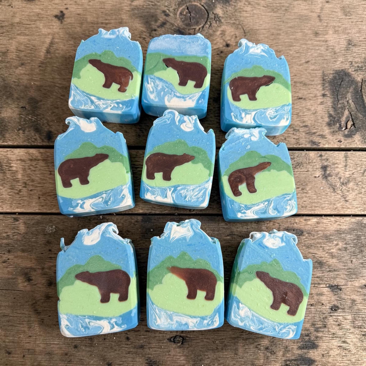Fuzzy Wuzzy~ Brown Bear Themed Soap, Scented Forest Fresh