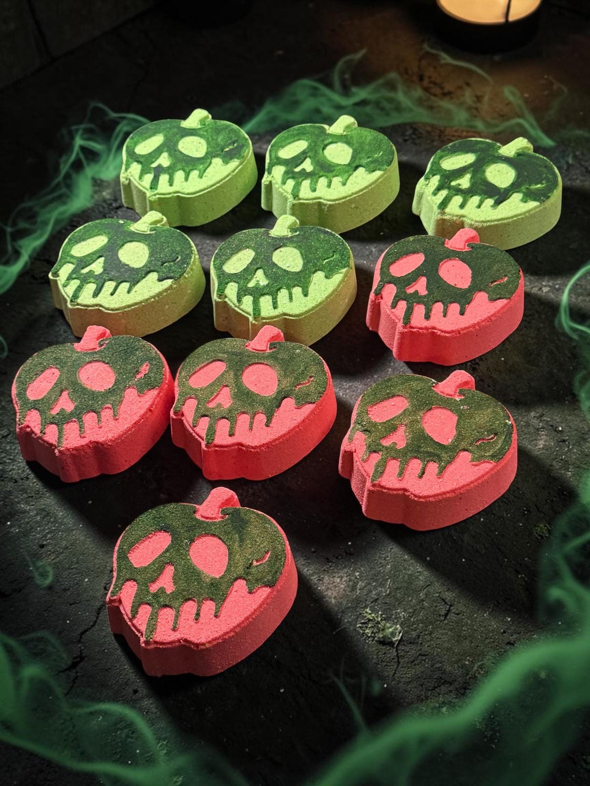 Poison Apple Bath Bomb made with Creamy Cocoa Butter and Buttermilk, In 2 different Scents