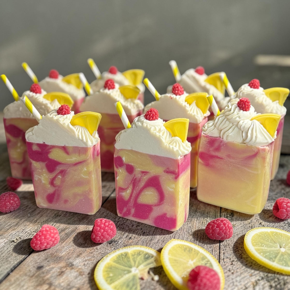 Raspberry Lemonade Soap made with Tallow and Goat Milk -Handmade- Small Batch- Cold Process
