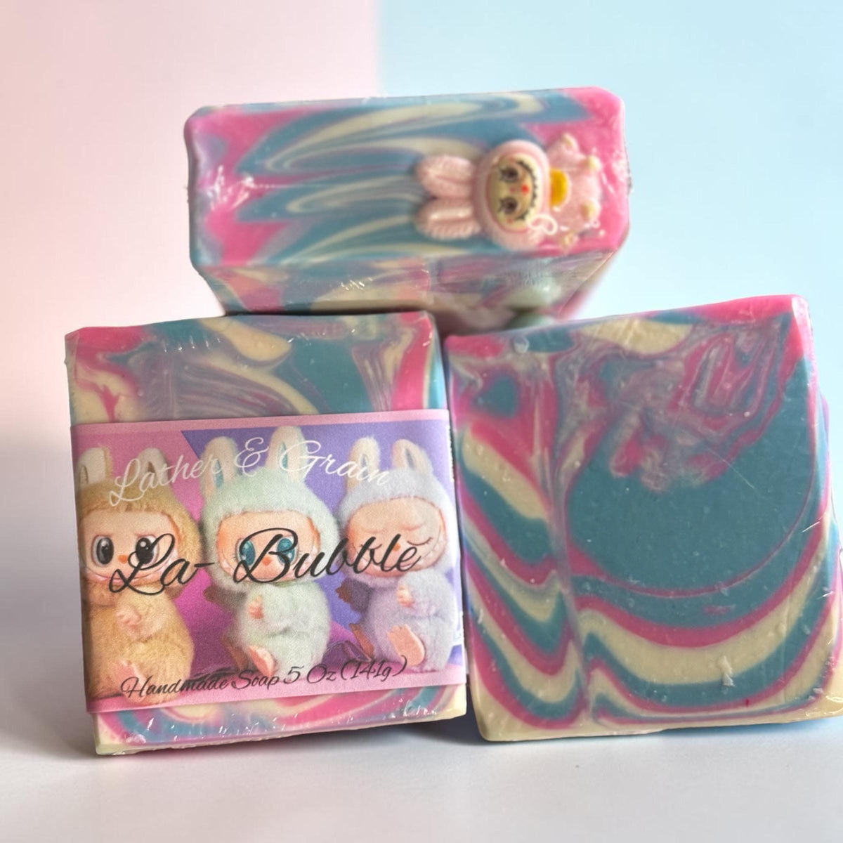 Little Monster Bar Soap. Made with Tallow and Goat Milk. Scented in Cotton Candy
