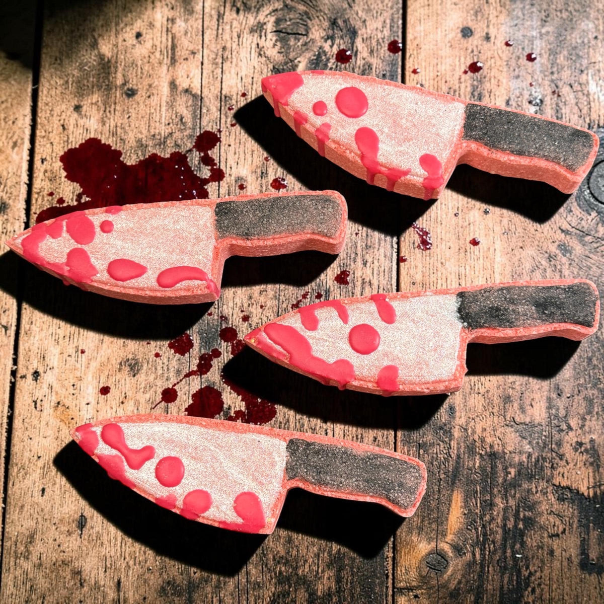 Bloody Knife Bath Bomb ~Made with Rich Cocoa Butter and Creamy Buttermilk, Scented in Bite Me or Tipsy Berry Cherry