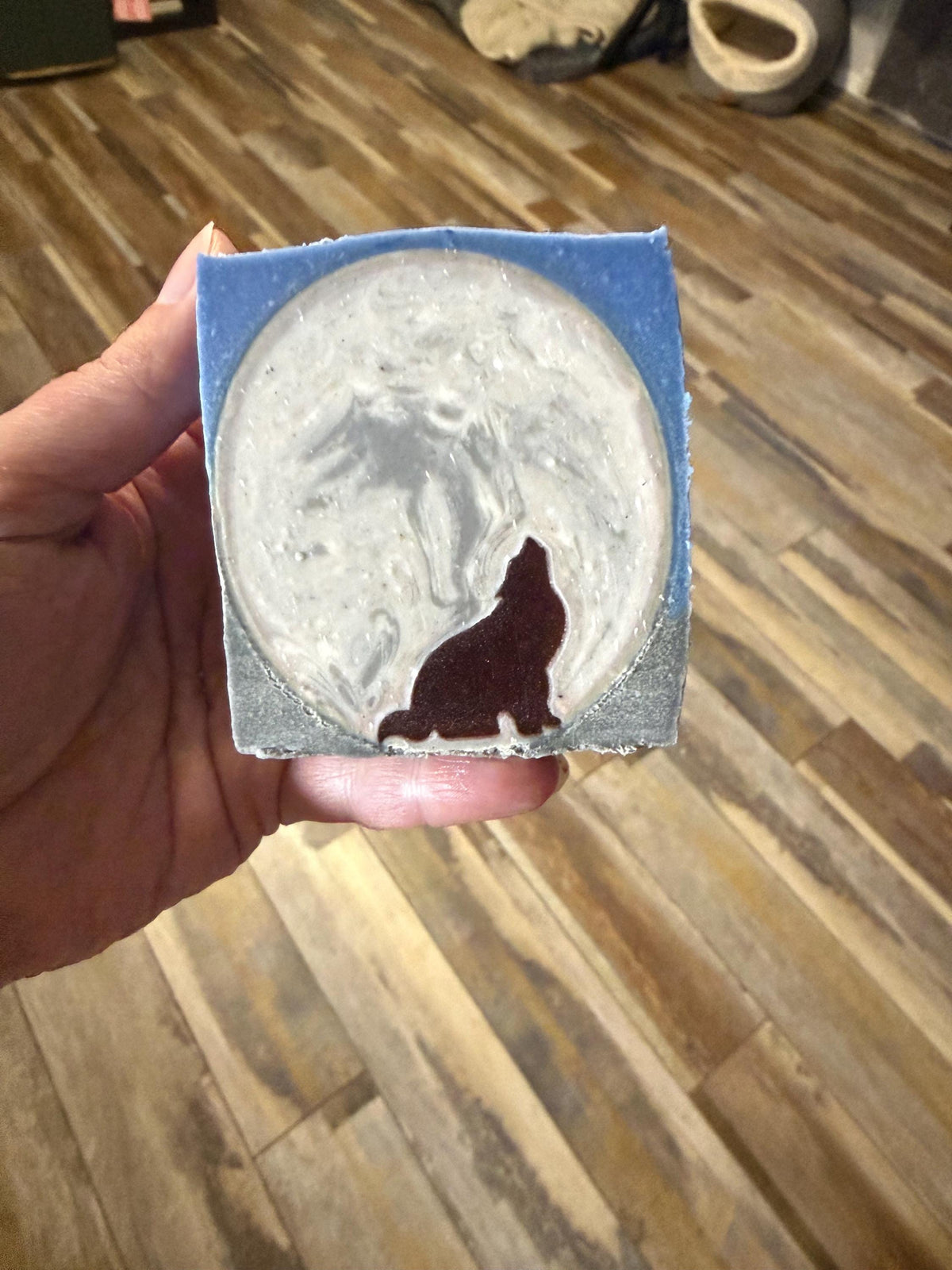 Full Moon Rising Bar Soap- Wolf Themed Scented in Werewolf or Autumn Nights, Made with Tallow and Goat Milk