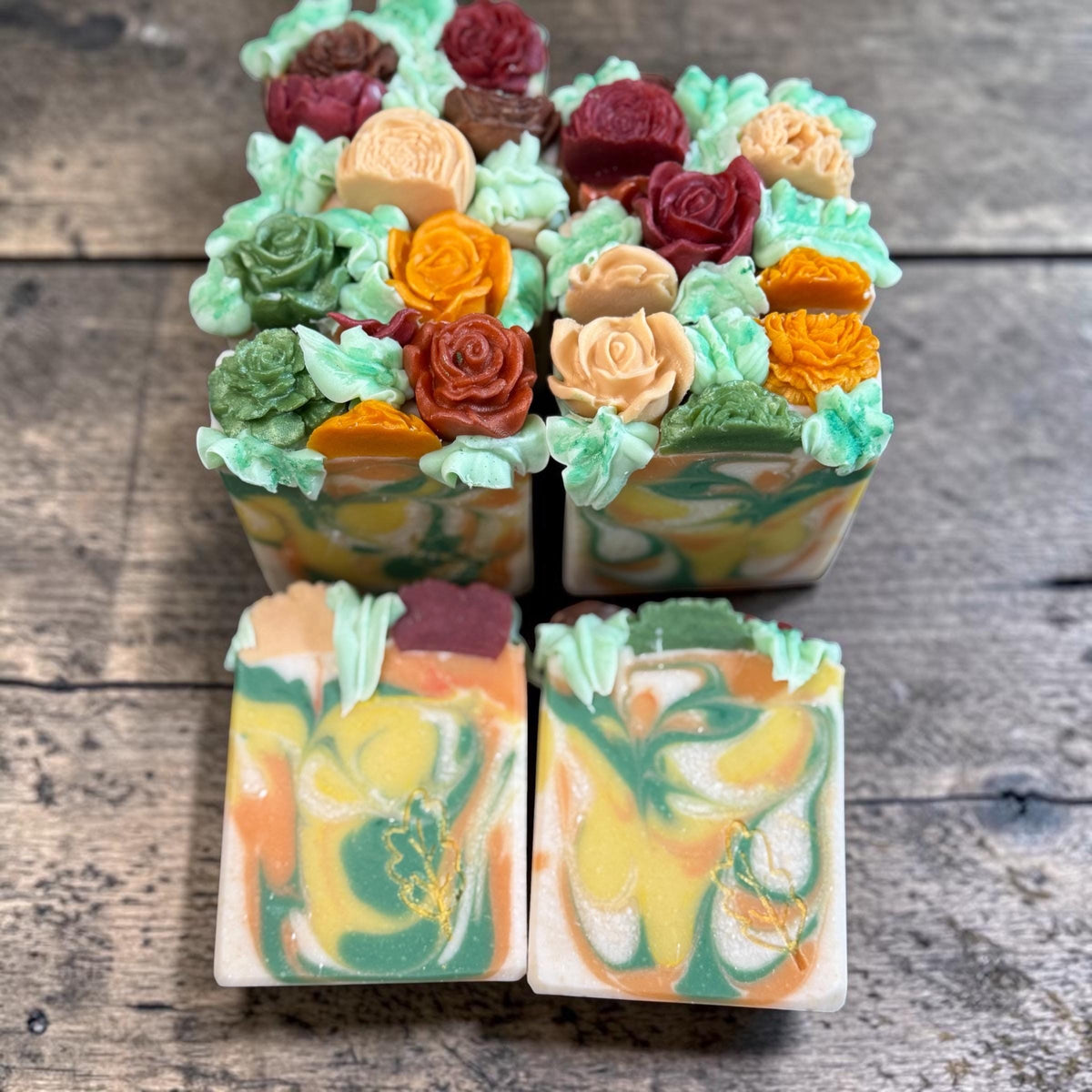 Autumn Blossom Bar Soap- Scented in Dark Elegance or Autumn Moon Made with Tallow and Goat Milk