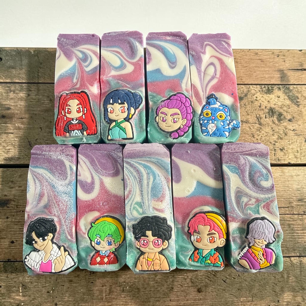 The Huntress Soap. Scented in Watermelon Jolly Rancher with Silicone Charm on Top