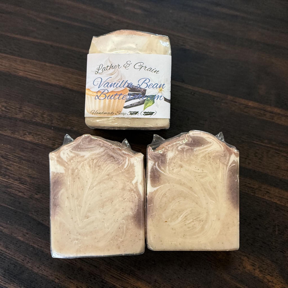 Madagascar Vanilla Bean Buttercream- Goat Milk Soap: Artisan made , Last 2 Bars Color Change Discount!