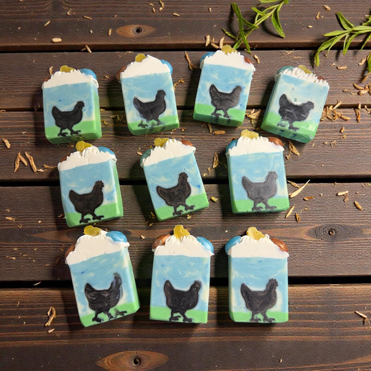 Crazy Chicken Lady Bar Soap Made with Tallow and Buttermilk Scented in Pearl and Petrichor