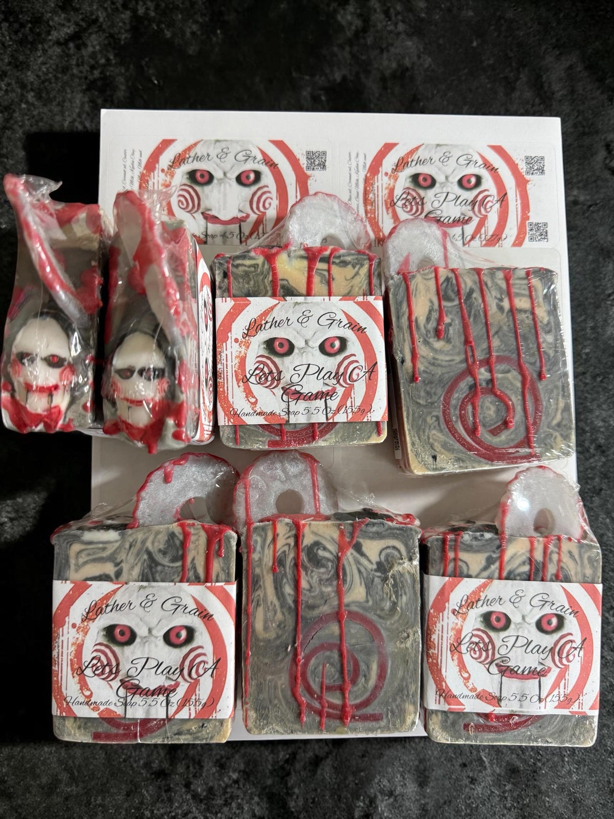 I Want To Play A Game!- Saw Themed Horror Slasher Soap. Scented in Cedar Sandalwood