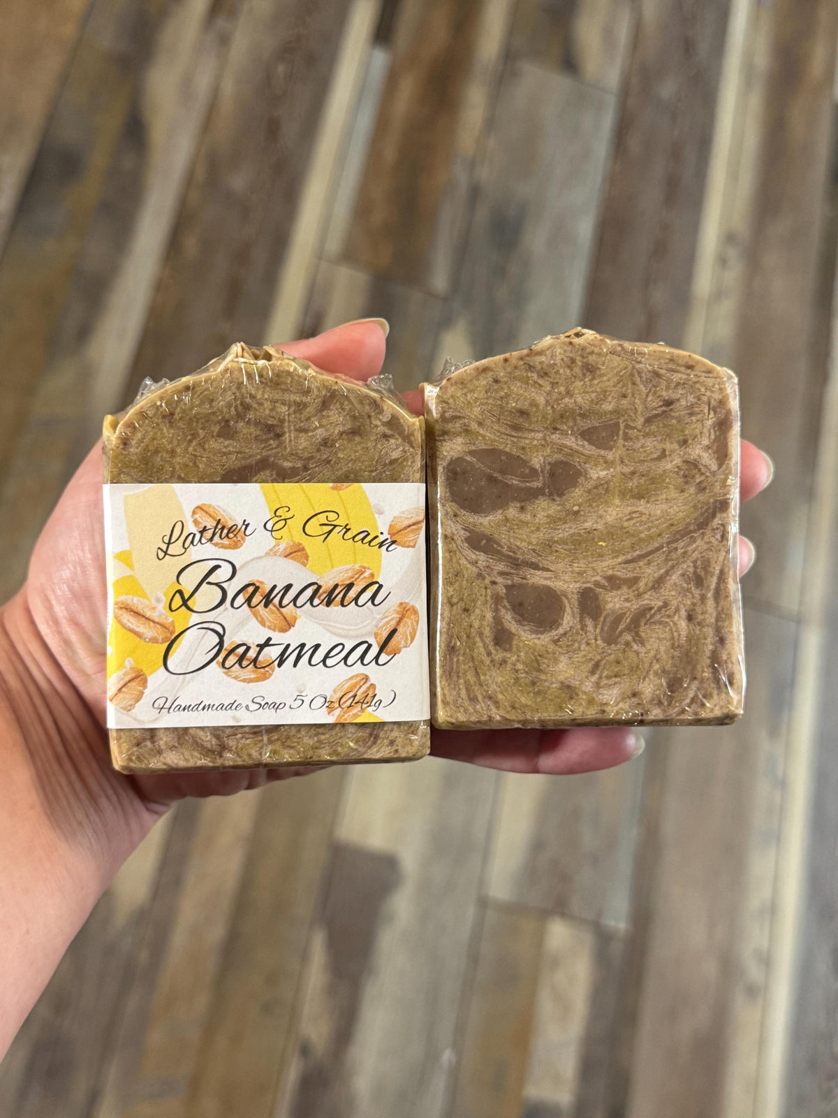 Banana Oatmeal Goat Milk Soap- Lightly Scented