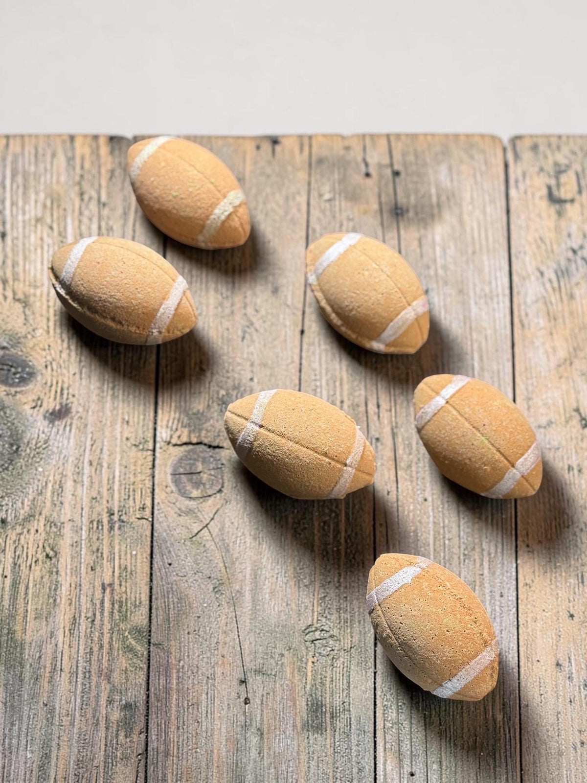 Football Bath Bomb made with Creamy Cocoa Butter and Buttermilk- Scented in Bourbon Pumpkin Spice- Perfect Sports Lovers Gift