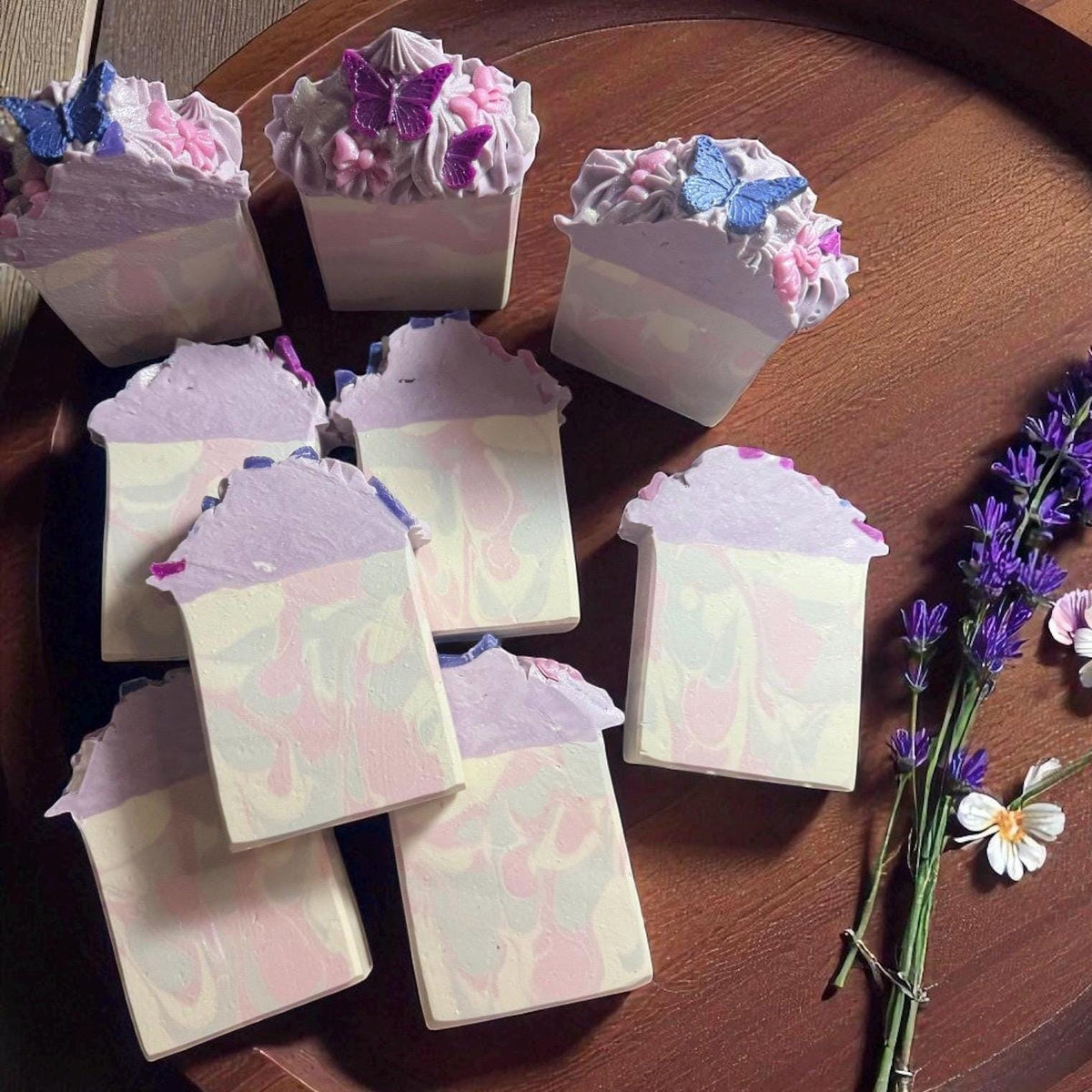 Butterfly Kisses Soap, Soft Coquette Girly Bar.