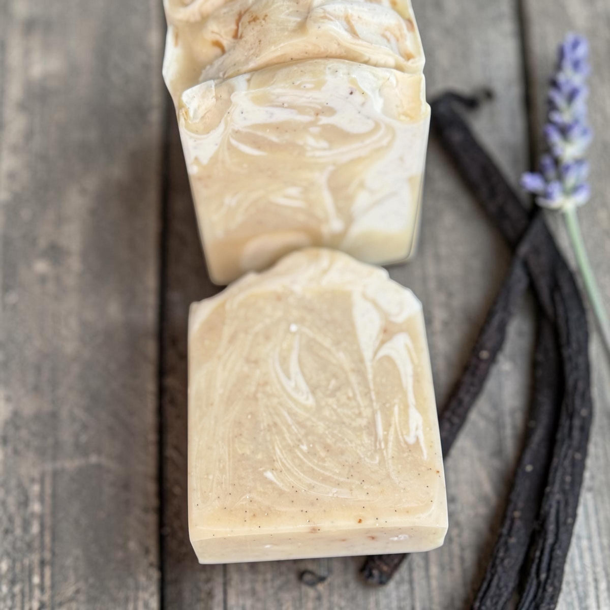 Madagascar Vanilla Bean Buttercream- Goat Milk Soap: Artisan made , Last 2 Bars Color Change Discount!