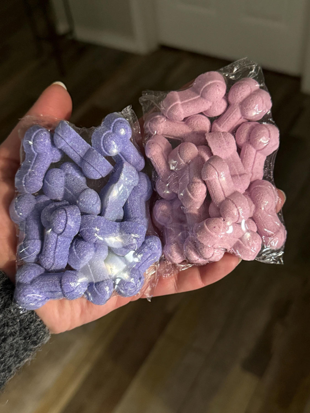 Bag of D!cks Bath Bombs ~Gag gifts- Scented in Lick me all Over, Or Sex on the Beach- Made with Rich Cocoa Butter and Creamy Buttermilk