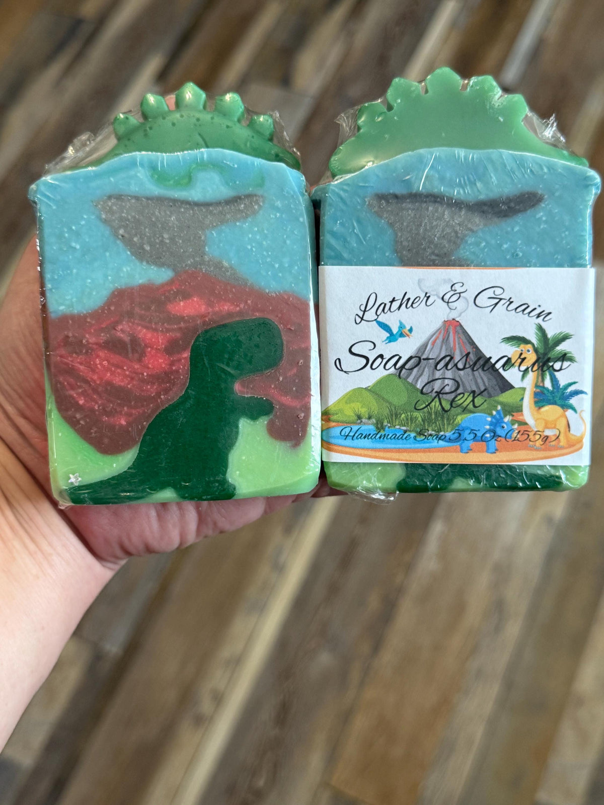 Soap-asaurus Rex~  Dinosaur Themed Soap, Scented in Volcano