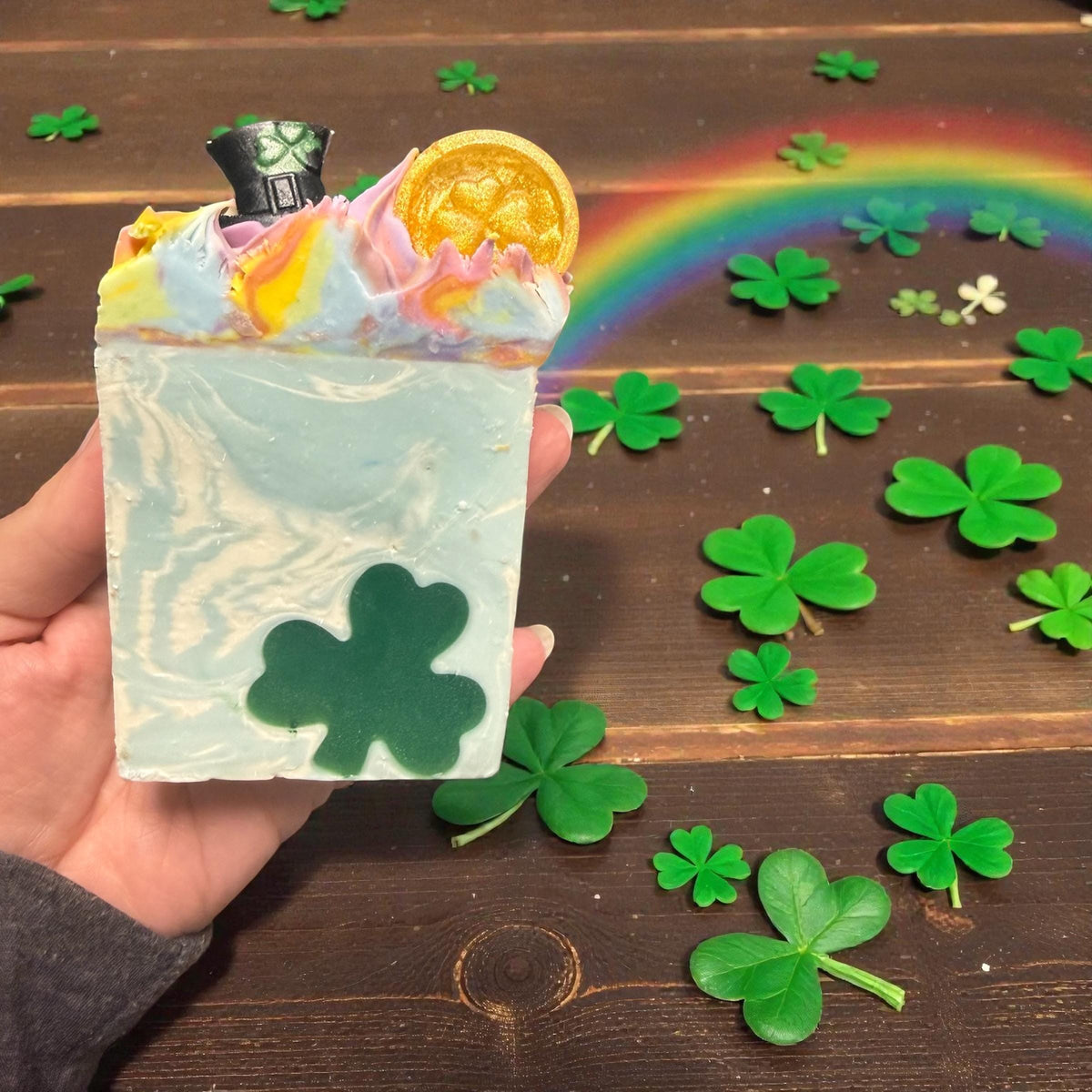Luck of the Irish Soap Scented in Clover and Aloe. St Patrick’s Day Themed