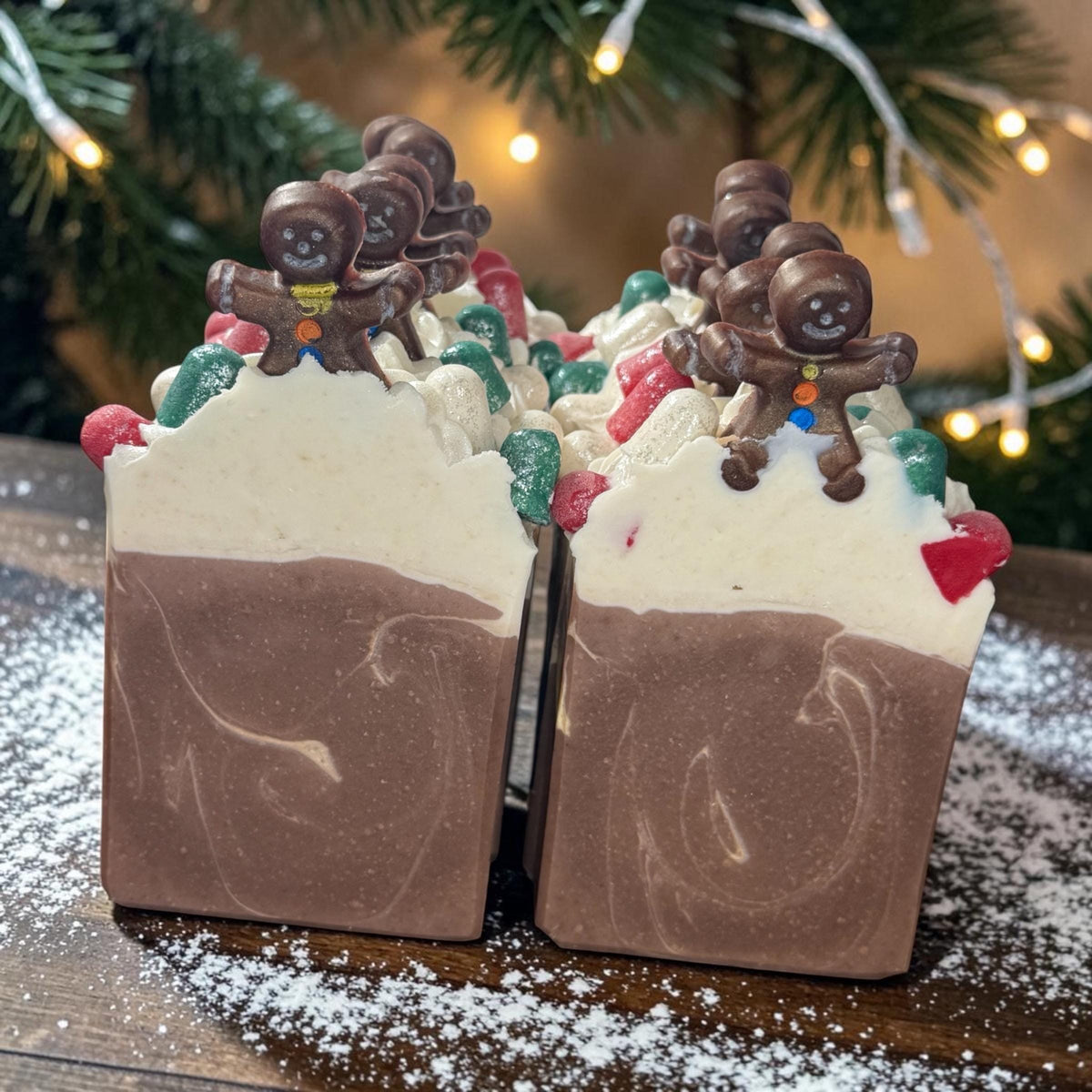 Gingerbread Man Bar Soap , Scented in Vanilla Gingerbread -Made with Tallow and Goat Milk. Great Christmas Stocking Stuffer