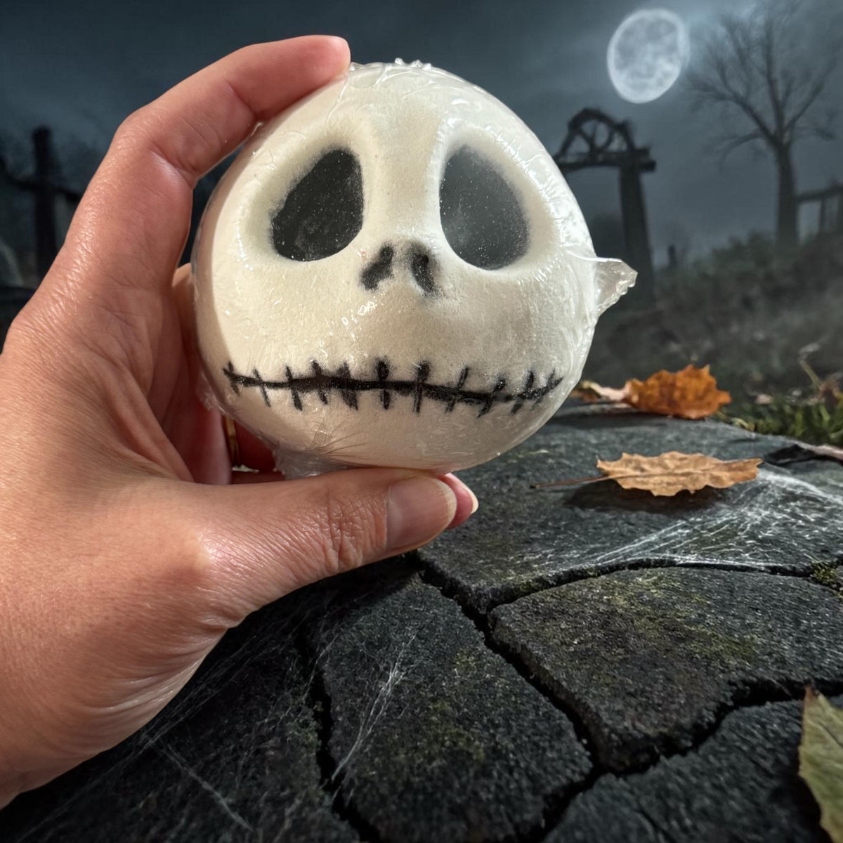 Halloween Bath Bomb made with Creamy Buttermilk,  Themed Summerween Scents- Jack or Zero