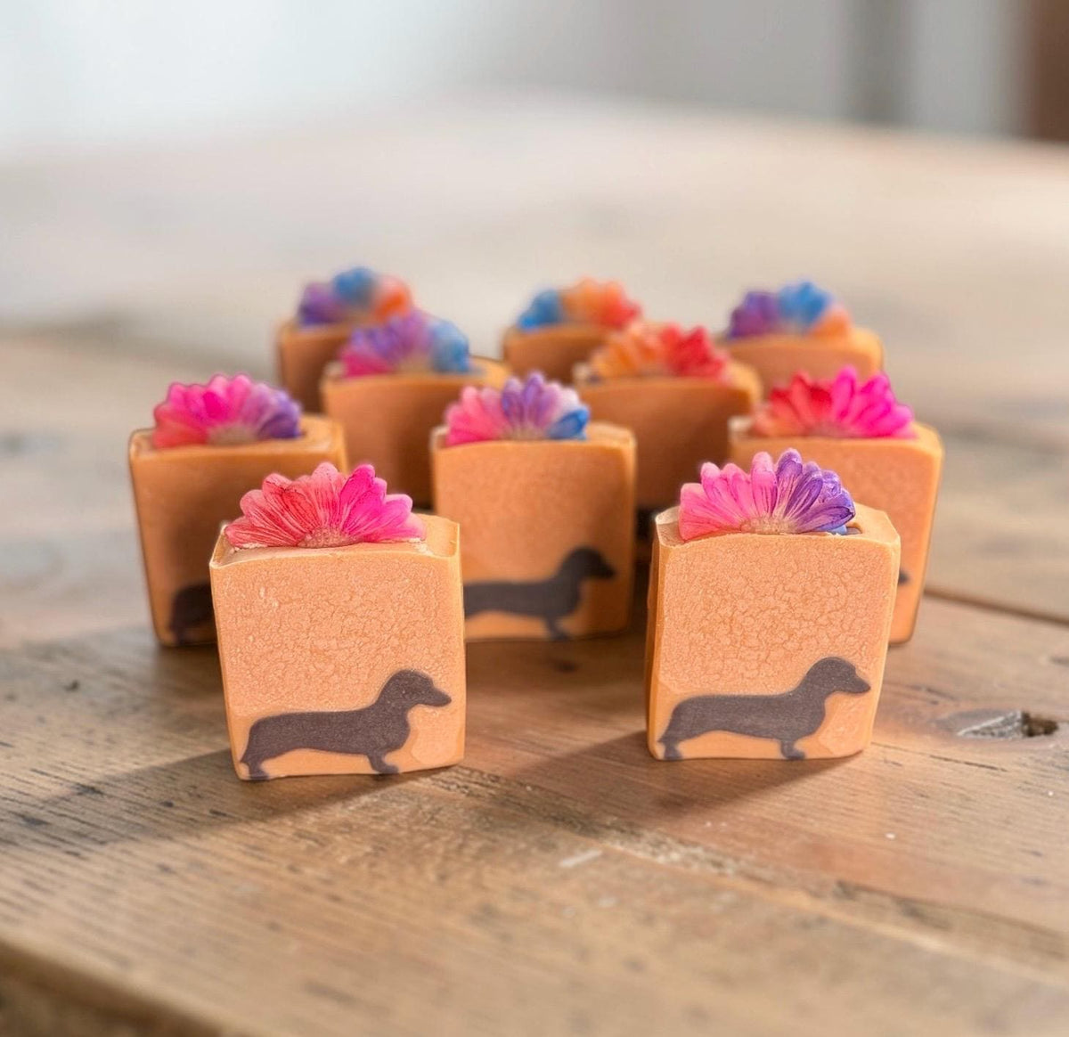Dachshund Soap Made with Tallow and Giat Milk: Mango Sorbet Scent