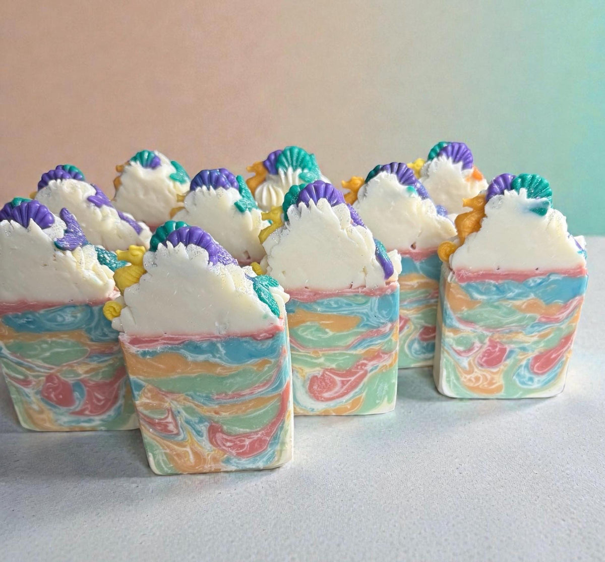 Under the Sea-Mermaid Bar Soap ~ Made with Tallow and Goat Milk -Scented in Volcano Beach