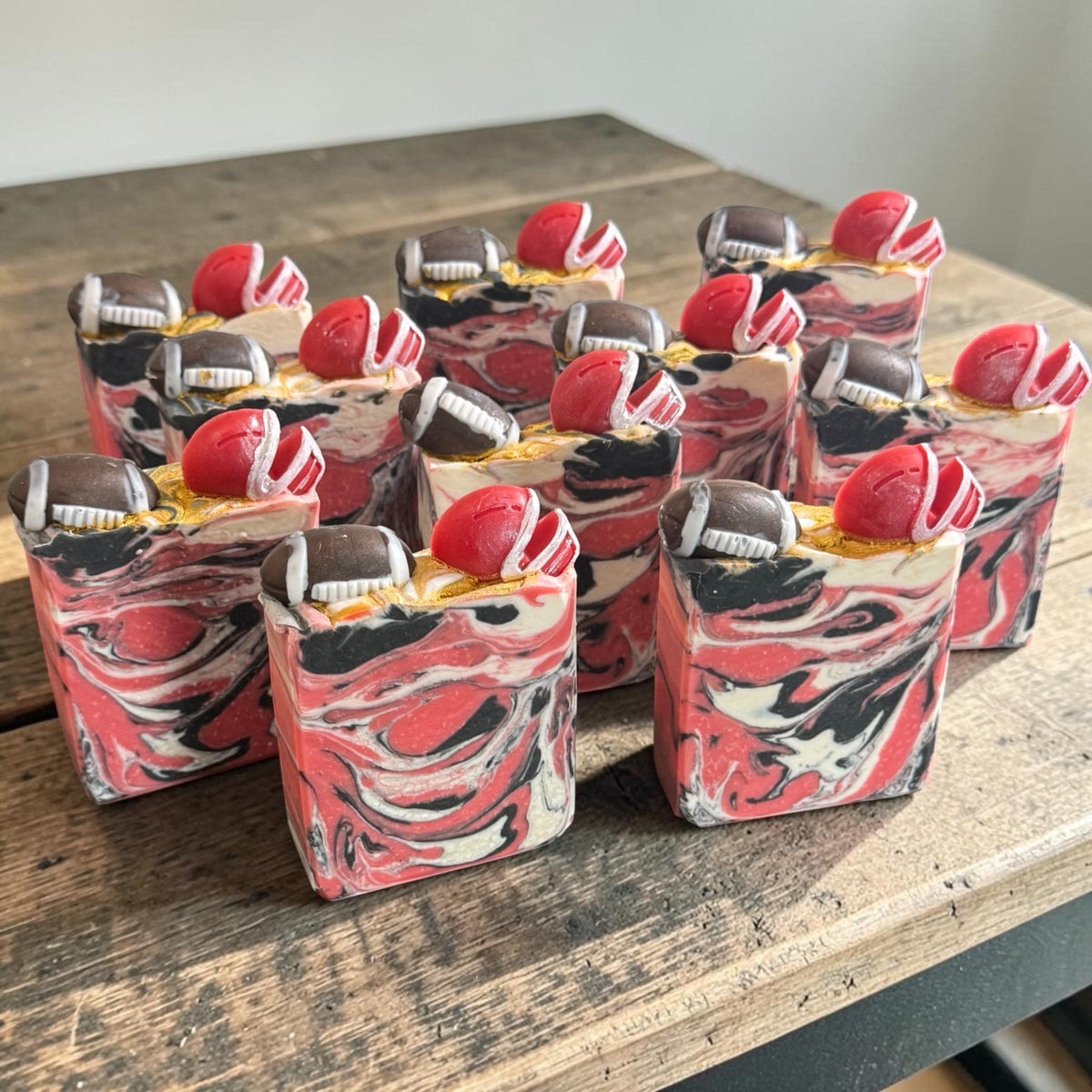 Wolf Pack Football Handmade Soap – Scented in Clover and Aloe~ Great Sports Fan Gift!