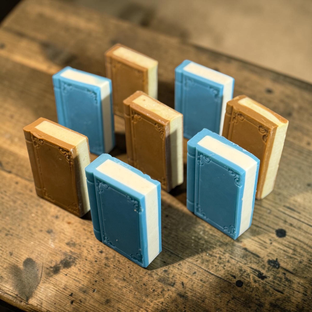 Storybook Suds Book Shaped Soap. Scented in Library or Evening Stroll. Made with Tallow and Goat Milk