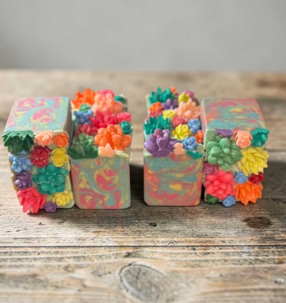 Blooming Cactus Blossom Bar Soap Made with Tallow and Creamy Goatmilk- Homemade, Cold Process