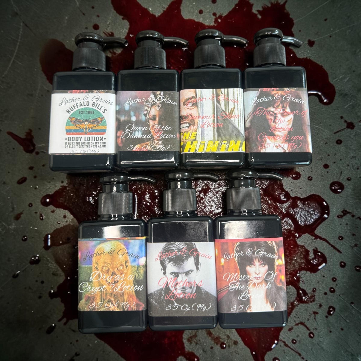 Horror Themed Thick Body Lotion- Many Scary Serial Killer Movie Characters-