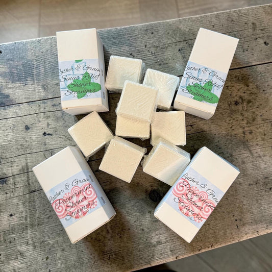 4 Pack Menthol Shower Steamers For Sinuses - Multiple Scents: Fizzy Soothers